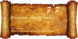 Polster Petúnia névjegykártya
